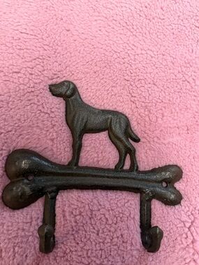 Decorative Dog Bone Wall Hook - brown
